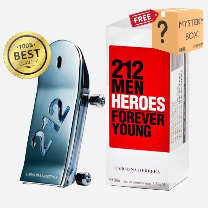 Best Quality No.1 PARFUM 212 MEN HEROES Y0UNG CAROL1NA HERR3R4 100ML by Iconic Parfume Singapore Bra