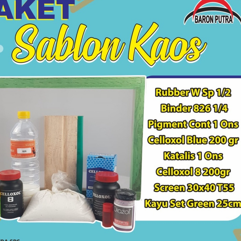 

PAKET SABLON KAOS RUBBER