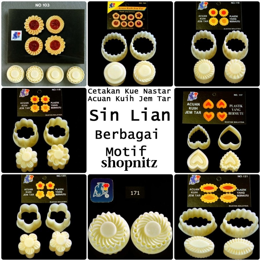 Cetakan Sin Lian Nastar Cetakan Kue Kering Acuan Kuih Jem Tar SinLian 101 103 104 106 107 117 118 12