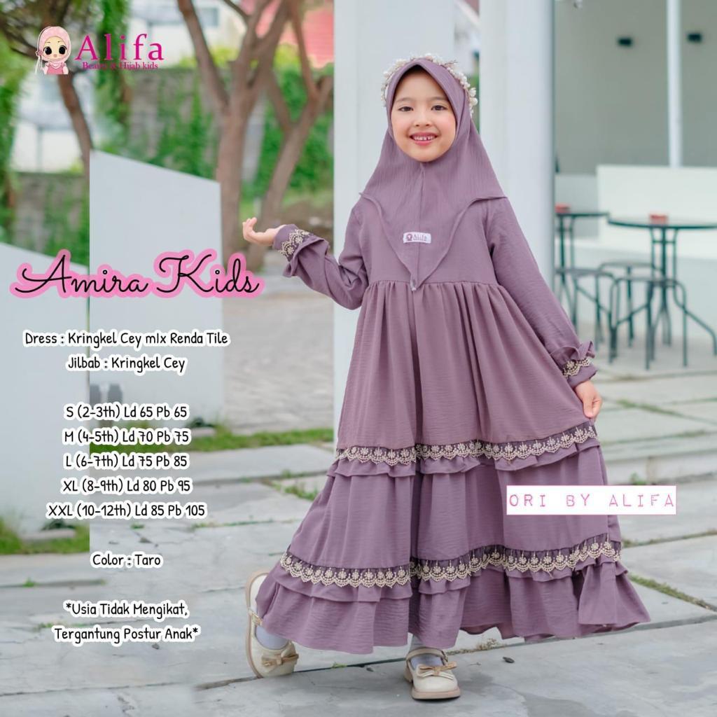 GAMIS ANAK CRINCLE AMIRA KIDS BY ALIFA