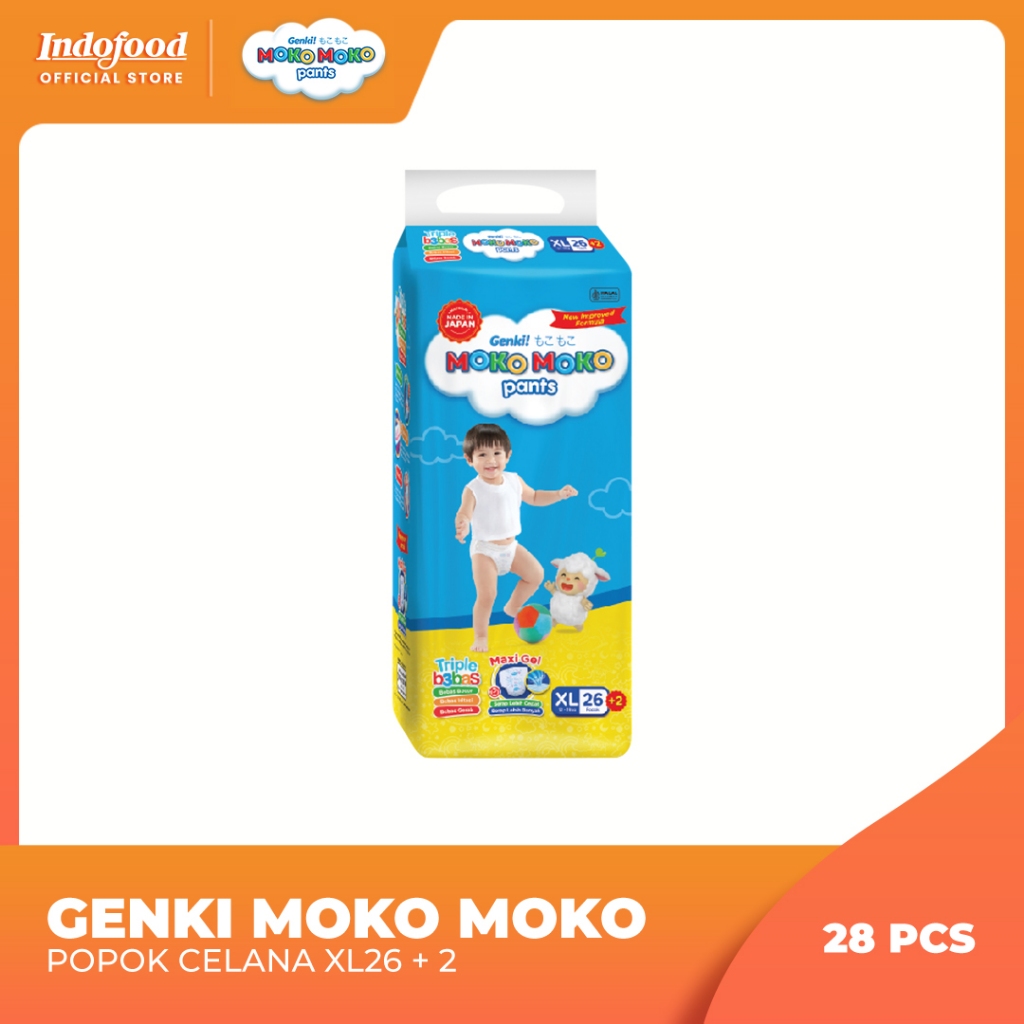 Promo Harga Genki Moko Moko Pants XL26+2 28 pcs - Shopee