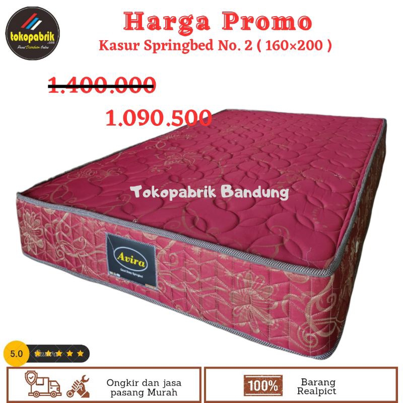 Kasur Springbed Ukuran 160x200 Terlaris / Spring Bed No 2 Minimalis Murah Bandung Cimahi Sumedang Garut Cirebon Tegal Brebes Jabodetabek