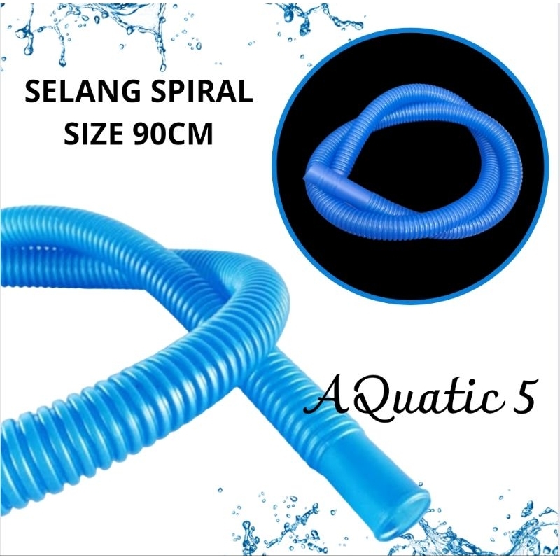 Selang Spiral Selang filter Aquarium Panjang 90cm