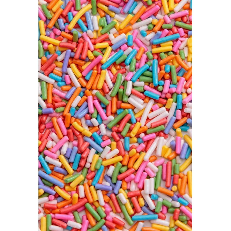 

Meses warna warni, sprinkle warna warni hiasan kue ultah