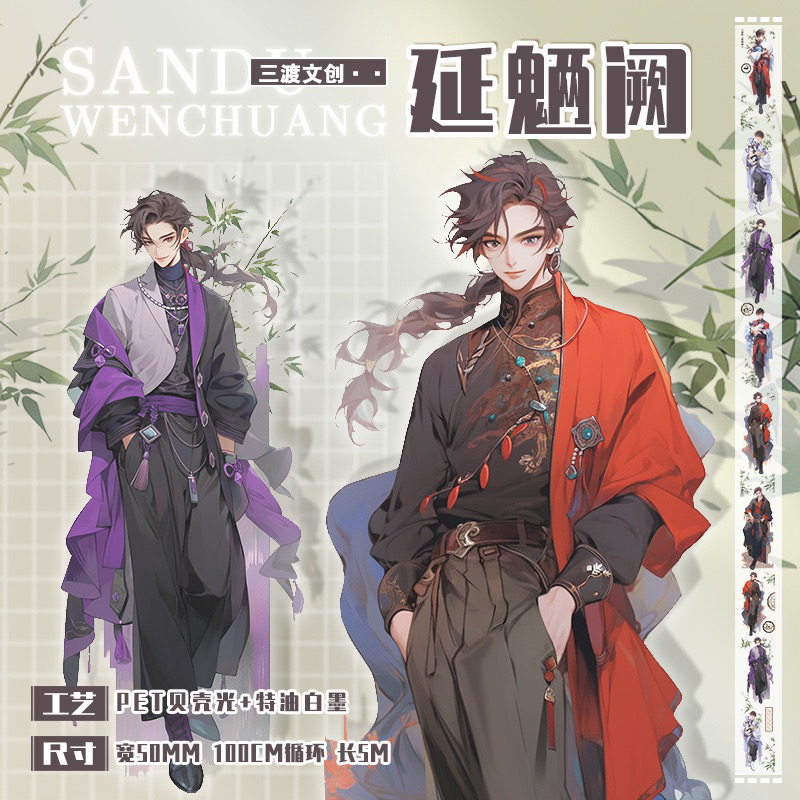 

Washi tape selotip glitter metalic hologram motif anime