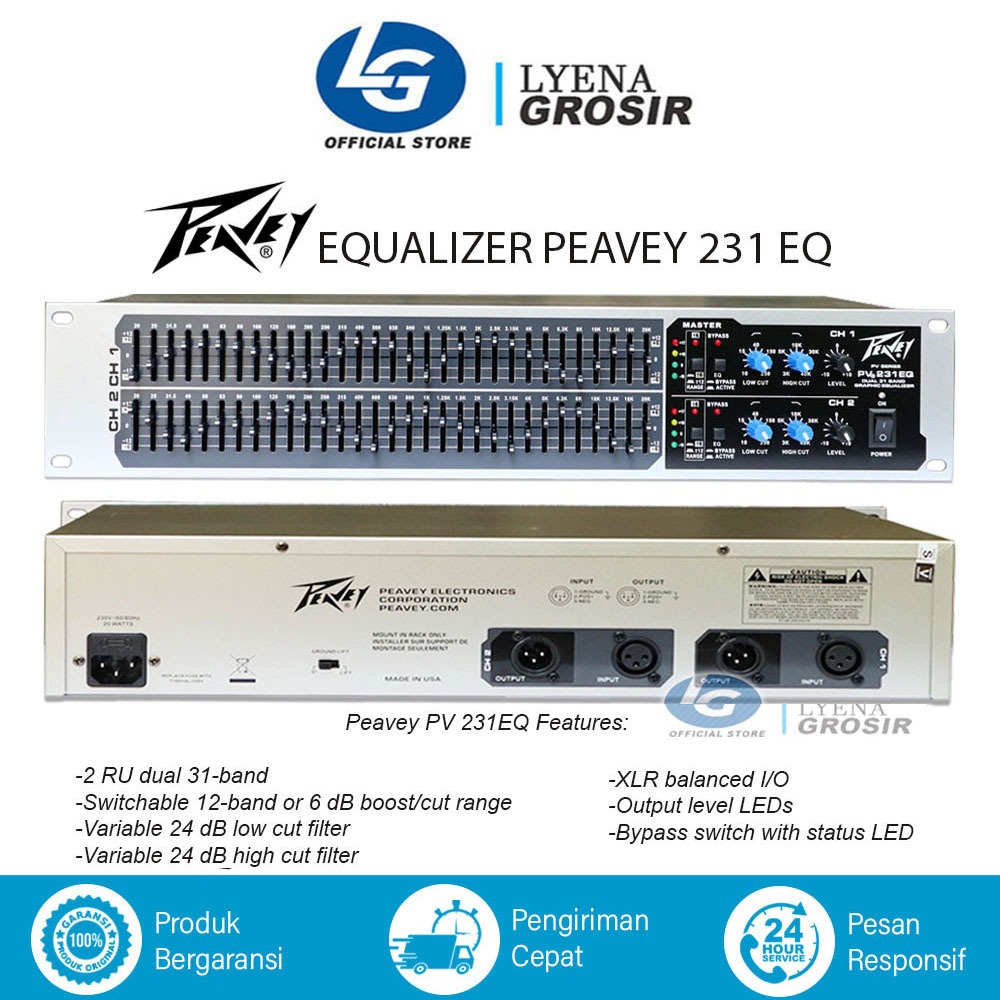 EQUALISER PEAVEY 231 EQ 2x31 GRADE A / EQUALIZER PEAVEY PV231EQ