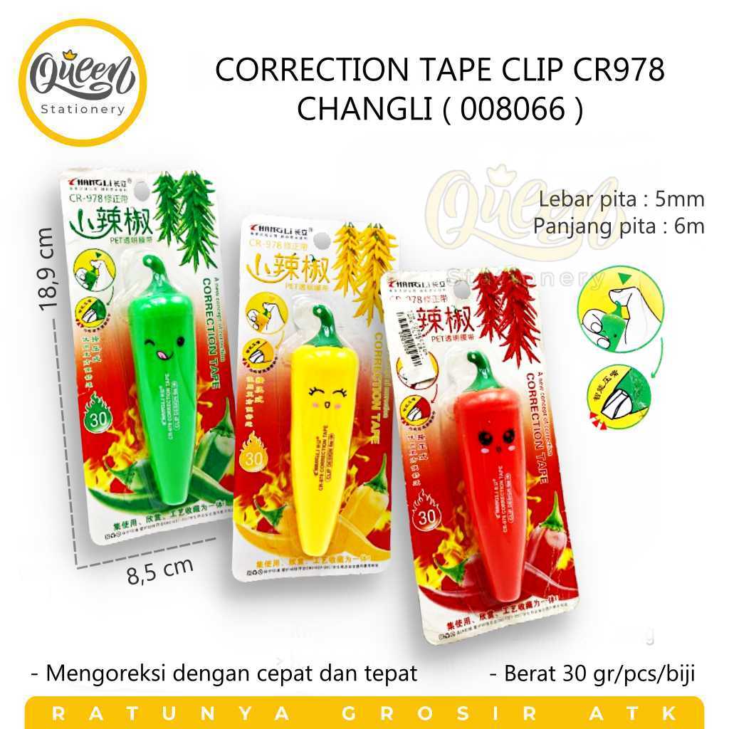 

1 PCS CORRECTION TAPE CLIP CR978 CHANGLI / TIP-X KERTAS / TIP-X PITA (008066)