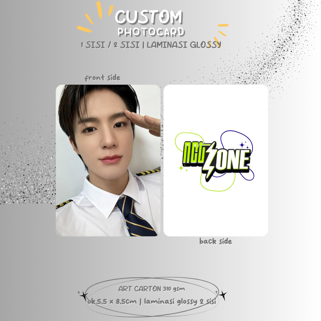 CUSTOM PHOTOCARD FREEBIES BAHAN TEBAL LAMINASI GLOSSY 2 SISI