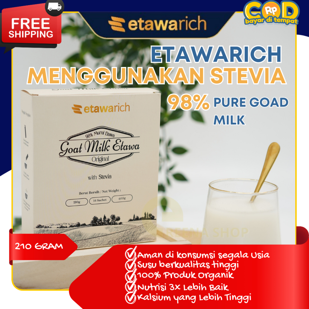 

ETAWARICH Susu Kambing Asli Obat Herbal Mencegah Pembentukan Asam Urat Mengatasi Nyeri pada Tulang