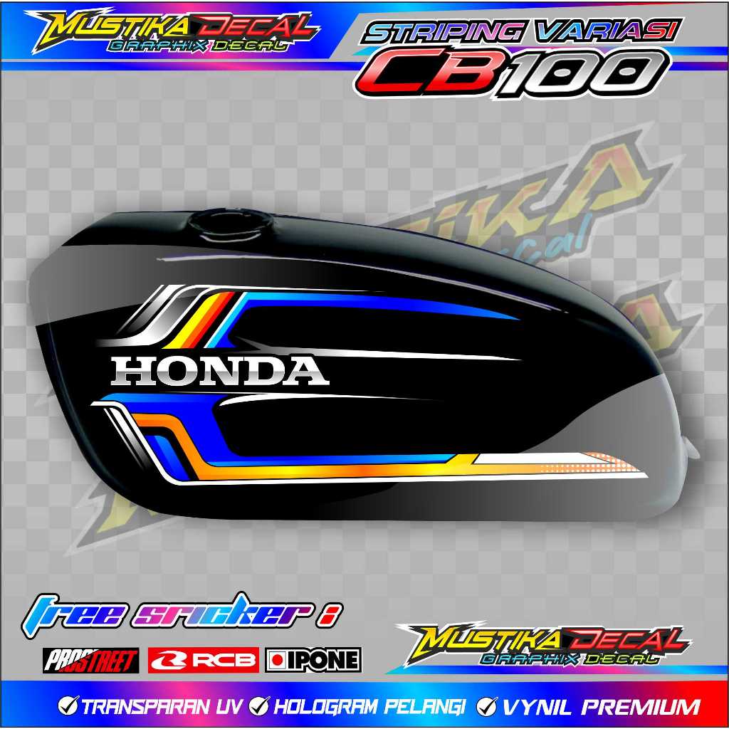 STRIPING VARIASI CB 100 HONDA / STICKER LIST HONDA CB 100