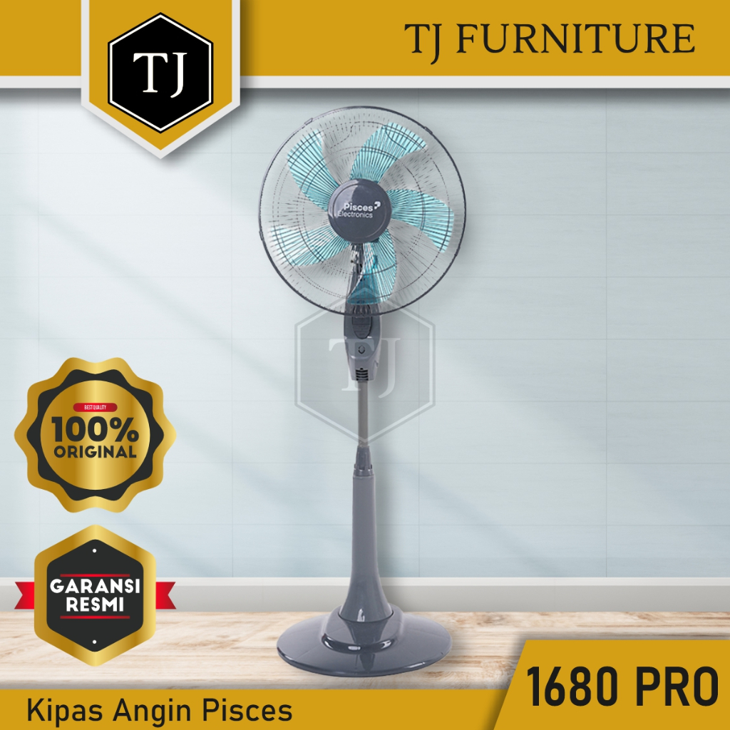 Pisces Kipas Angin Tumpu 16" / Stand Fan / Kipas 16 inch - 1680 Pro 1680PRO