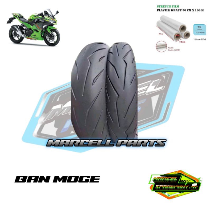 BAN MOGE DEPAN BELAKANG UK 120/70 - 150/60 - 17 MEREK RANDOM