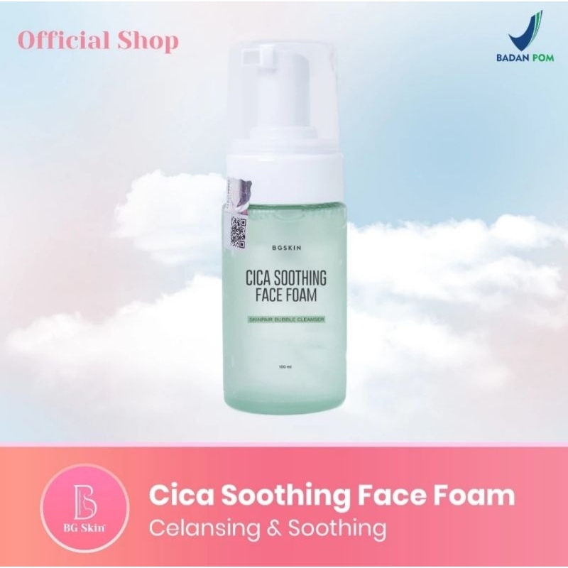 CICA SOOTHING FACE FOAM BG SKIN / BG SKINCARE / BEAUTY GLOW SKINCARE BPOM