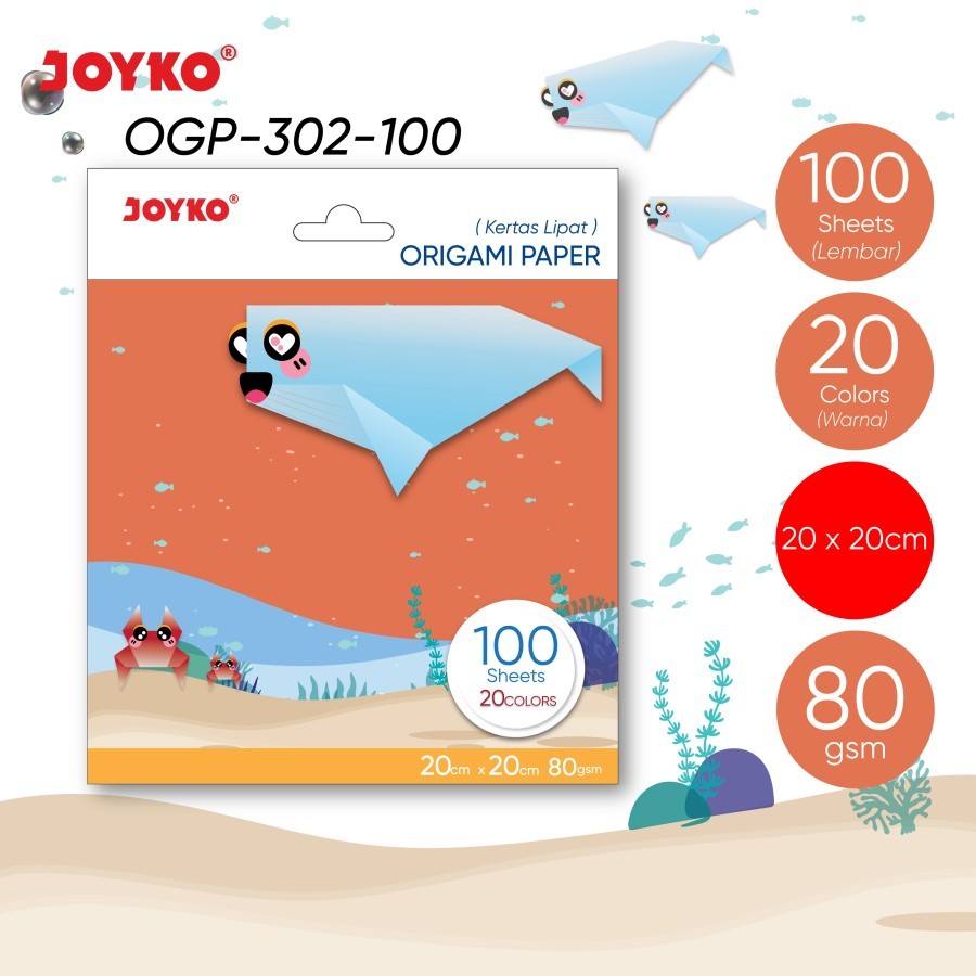 

Origami Paper Kertas Lipat Seni Joyko OGP-302 20 x 20 cm - 100 Lembar
