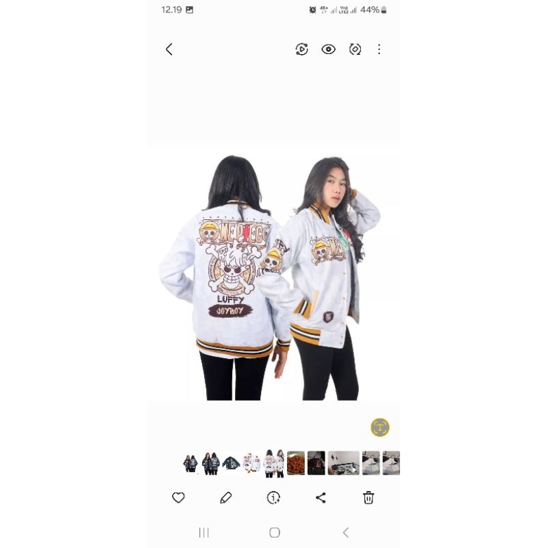 JAKET VARSITY MOTIF ONE PIECE