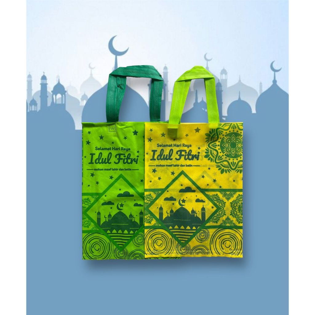 

Tas Spunbond Edisi Lebaran Ukuran 30x40x8 | Goodie Bag Idul Fitri | Tas Spunbond | Kain Spunbond