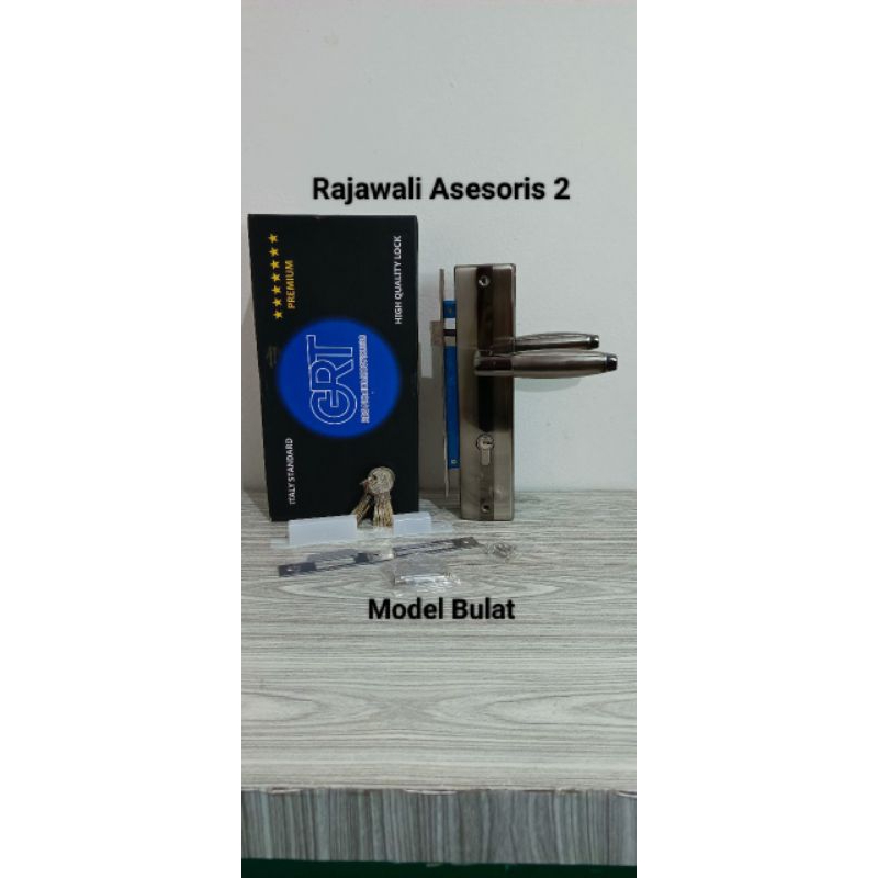 GRT PREMIUM Slot Handle Kunci Pintu Rumah Besar BULAT TEBAL SUS 304