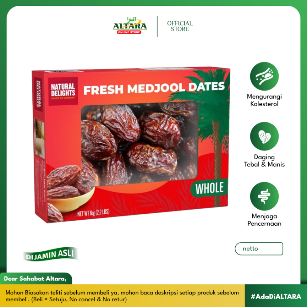 

Kurma Medjool 1kg Natural Fresh Medjool Dates 1 Kg (PREMIUM)