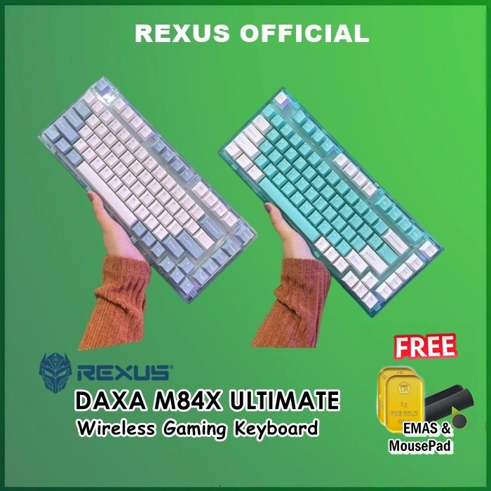 Rexus Daxa M84X Ultimate Wireless Gaming RGB Keyboard M84 X M 84