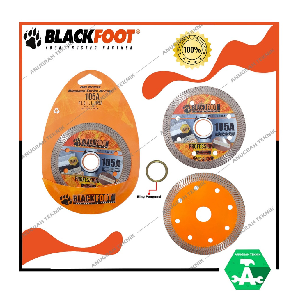 BLACKFOOT DW 105 Mata Gerinda Potong Granite Keramik Diamond Wheel 105A