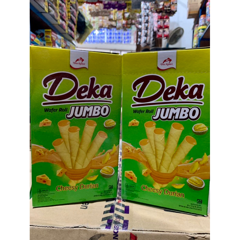 

Deka Jumbo Cheesy Durian Biskuit & Snack [16 g/ 20 pcs]