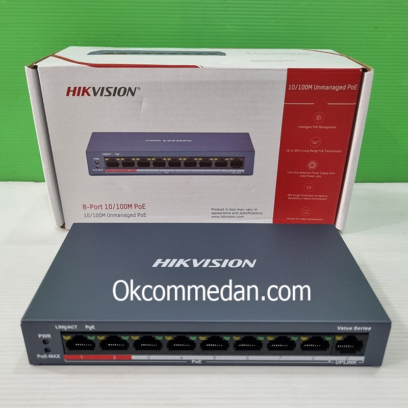 Hikvision PoE Switch 8 Port 10/100 Mbps