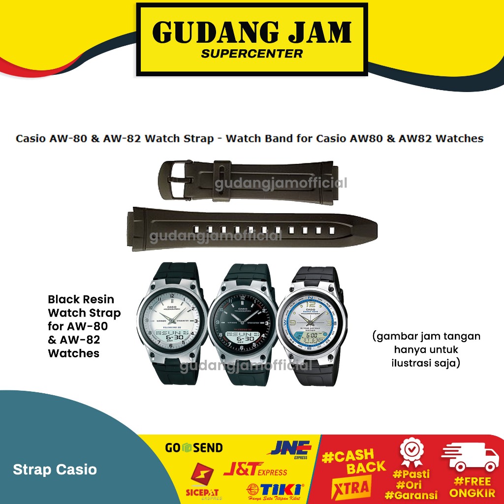 Tali Strap Casio AW-80 AW80 AW 80 AW-82 AW82 Band Watch Original