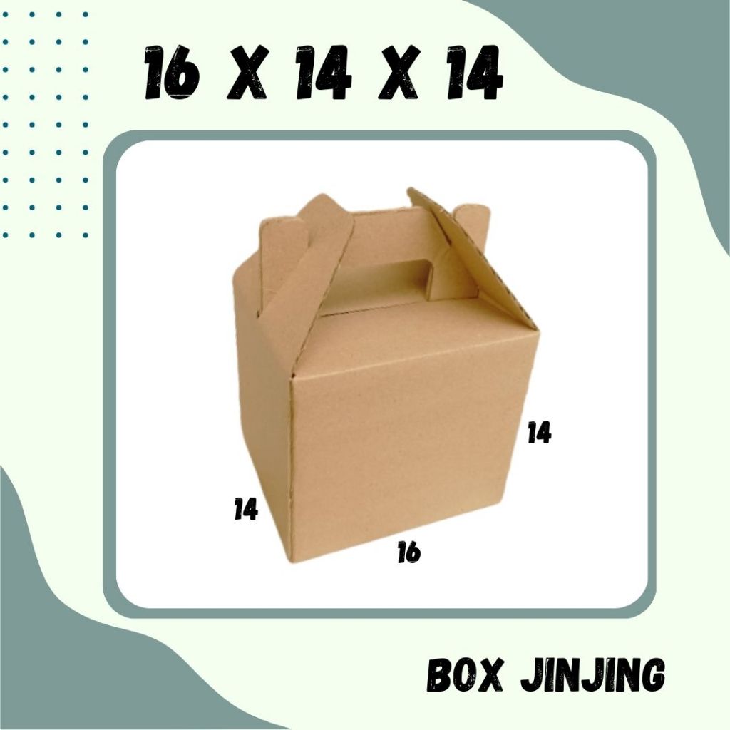 Kardus Jinjing 16x14x14 Gable Box Dus Parcel Packing Buah Hampers Kemasan Idul fitri