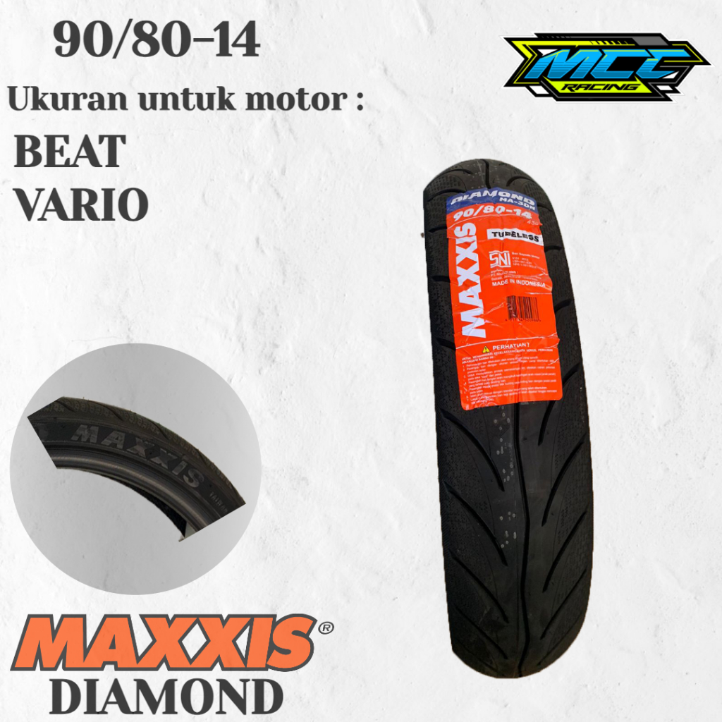 BAN MAXXIS 90-80-14 DIAMOND MA-3DN TUBELES MAXXIS 90 80 14 DIAMOND MA-3DN