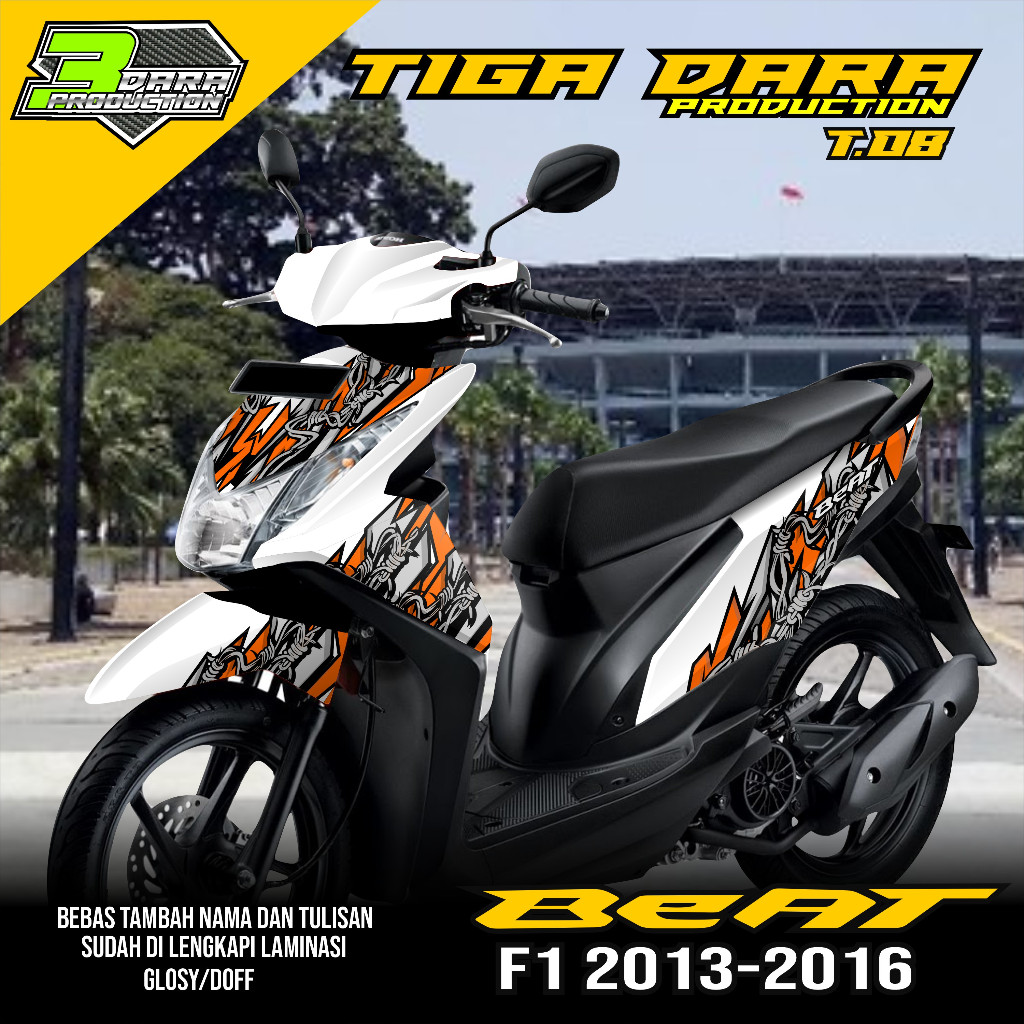 Decal Stiker Beat Fi Full Body Honda Beat Fi Old Lama 2013 2014 2015 2016 Kode T.08
