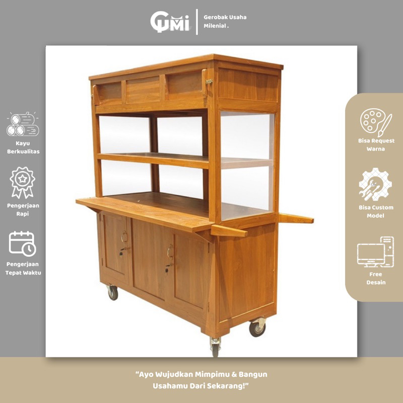 Gerobak Nasi Padang - Gerobak Nasi Pecel Lele | Gerobak Lalapan Sayuran