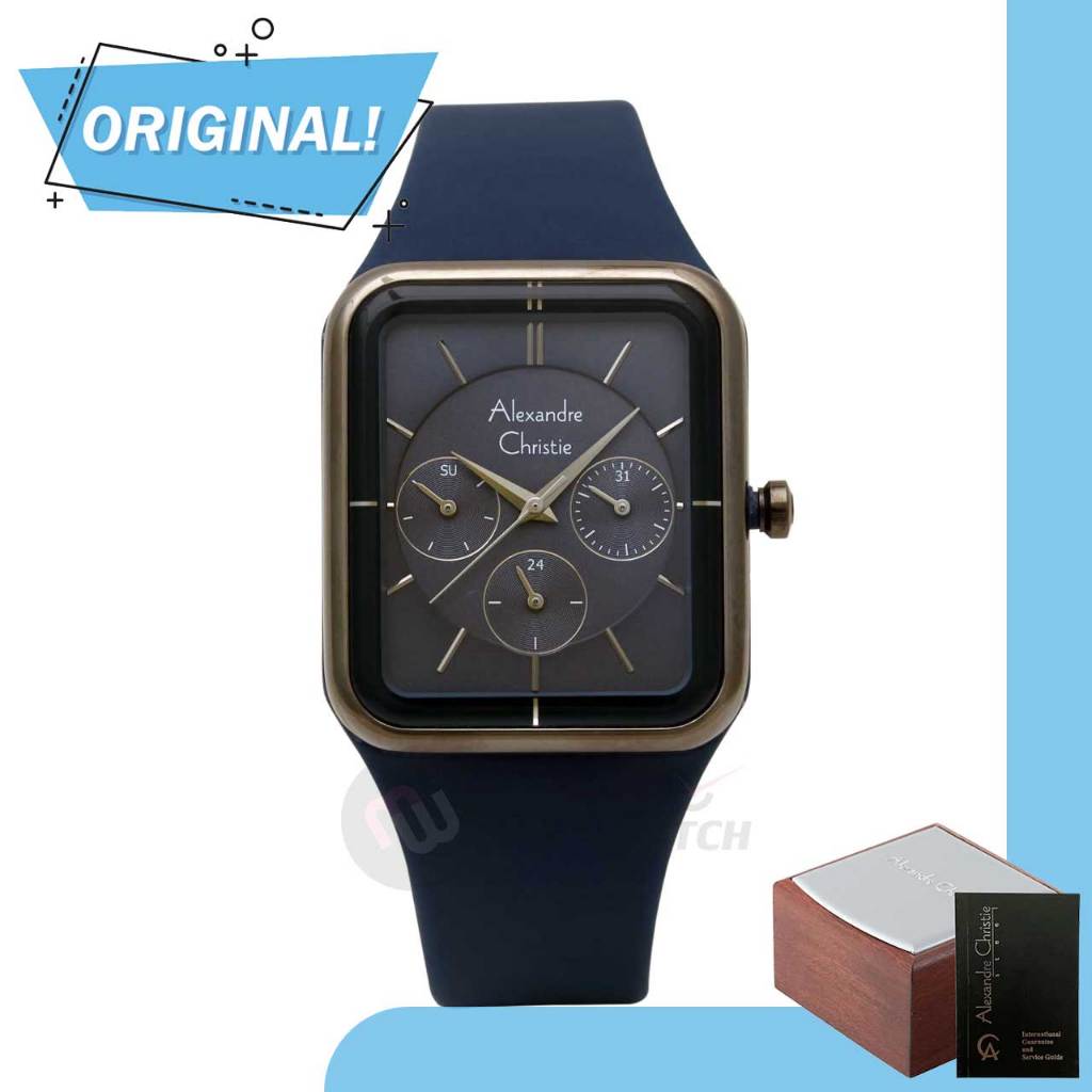 Jam Tangan Wanita Analog Alexandre Christie 2744BF AC2744 AC 2744 BF 2744 BFRIGBU Original Garansi R