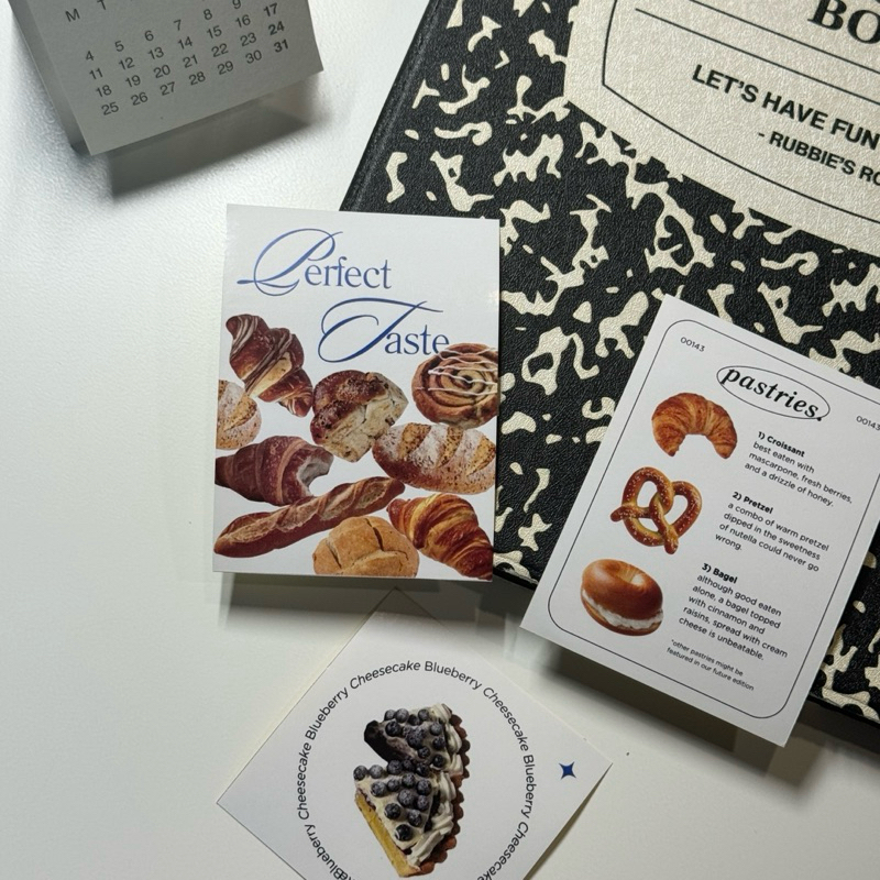 Sticker Set (6pcs) Stiker Lucu Pastries Aesthetic Makanan