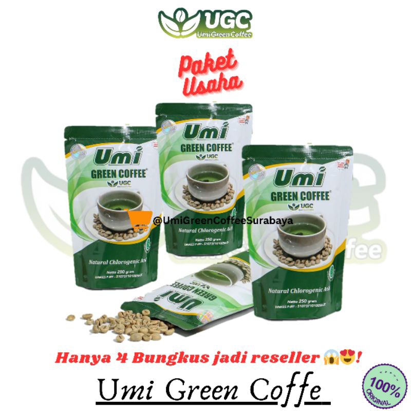 

UGC umi green Coffee 4 bungkus paket usaha kopi pelangsing dan kesehatan