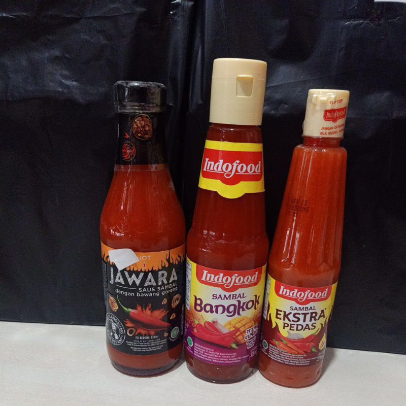 

SAUS SAMBAL INDOFOOD DAN JAWARA KEMASAN BOTOL