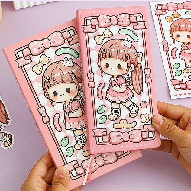 

Buku Jurnal Dodou Sauce Girl Notebook Hard Cover Cute TLD107