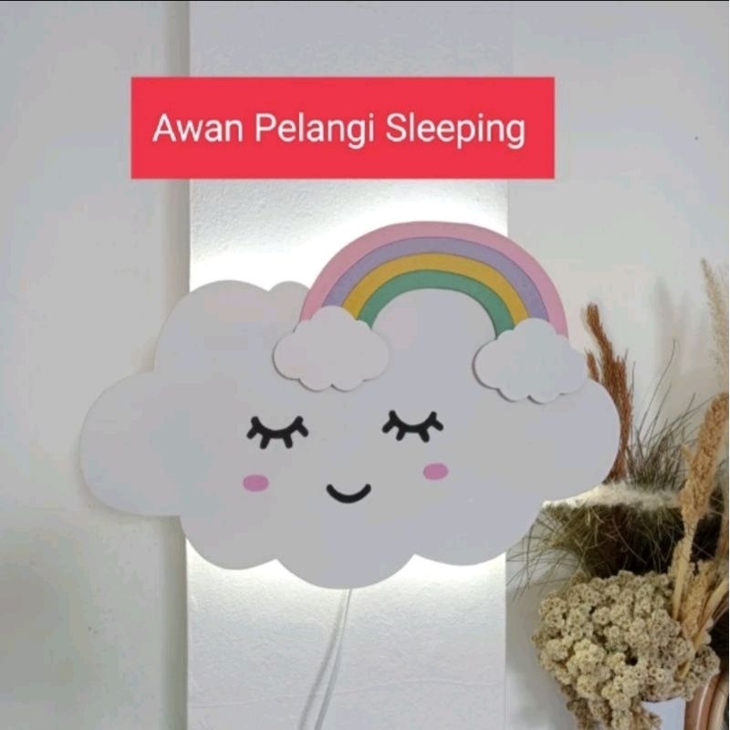 Best Sale (Lampu Awan Pelangi) Lampu Tidur Lampu Kamar Lampu Remang Lampu Tidur Anak Lampu Pelangi