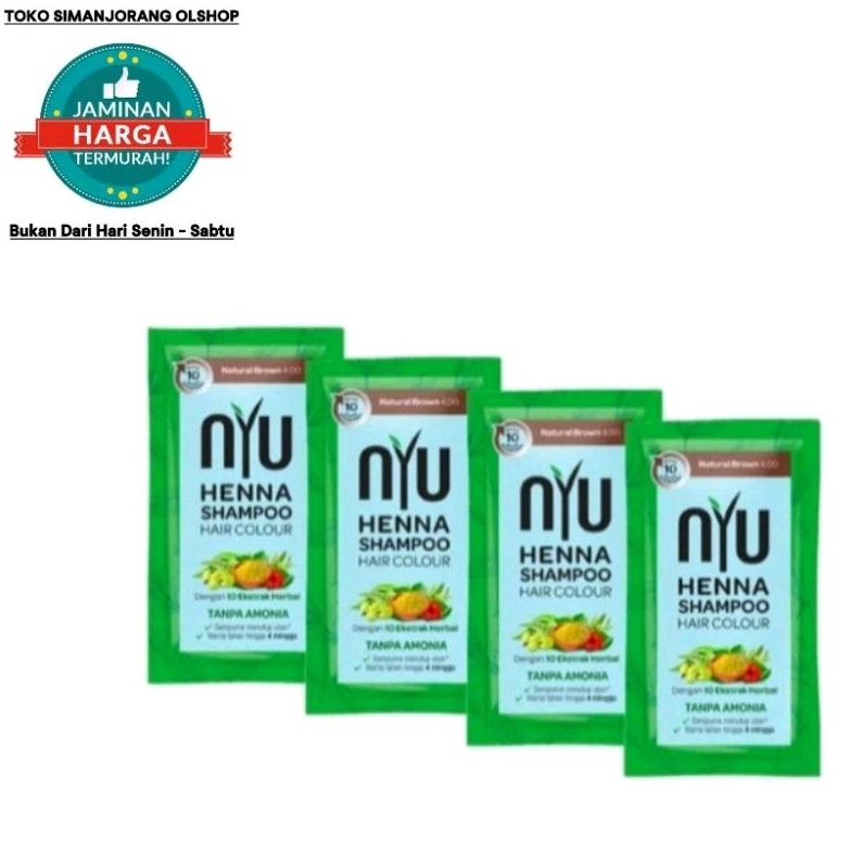 Nyu hena shampoo hair colour / Nyu shampoo sachet