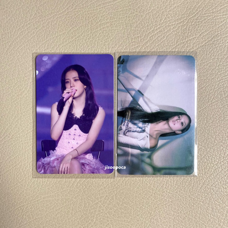 BLACKPINK JISOO PHOTOCARD — the show dvd mic gaun dress, me solo flower ktown4u ktown vinyl LP pob p
