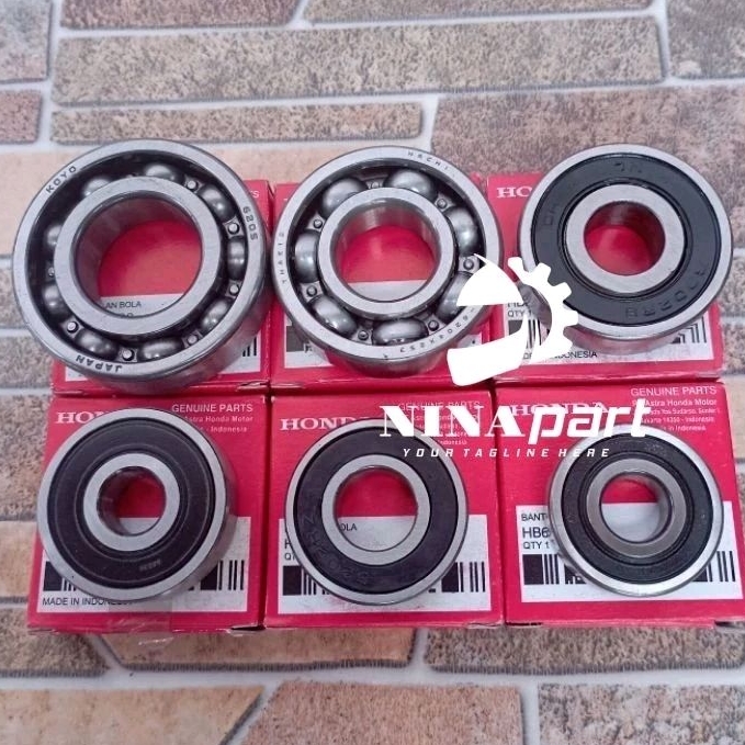 Bearing Laher Rasio Set 6pcs Gear box Honda Vario 125 150 PCX 125