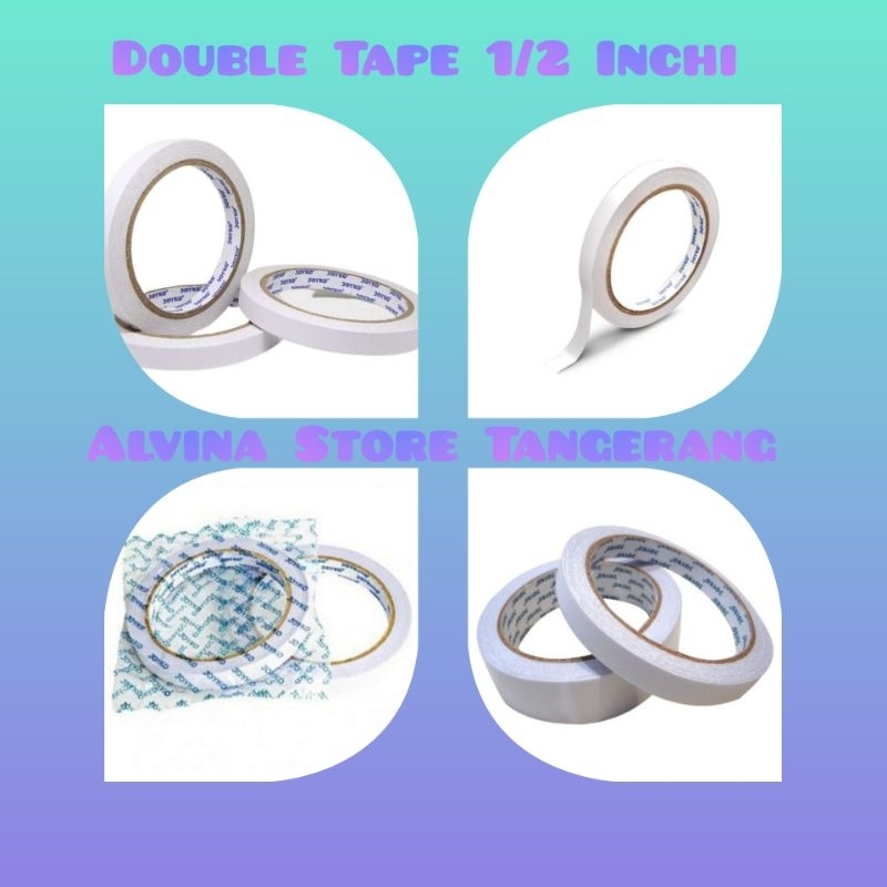 

Double Tape 1/2 Inchi 1.2 cm Per Roll / Dobel Tape 1/2 Inchi Murah dan Berkualitas