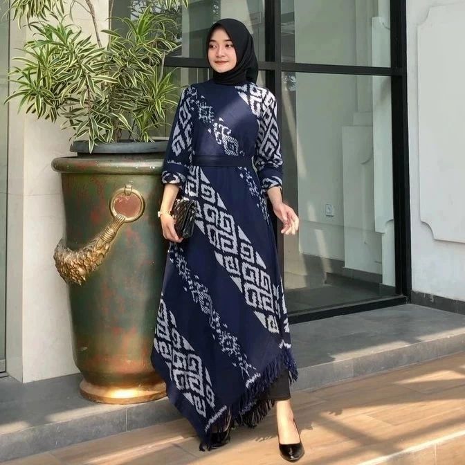 BAJU KAIN TENUN   DRESS TENUN ETNIK TERBARU / BAJU KONDANGAN / KEKINIAN
