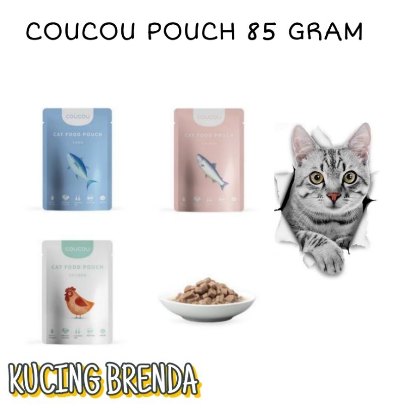 COUCOU POUCH 85gr Wet Food Makanan Basah Kucing