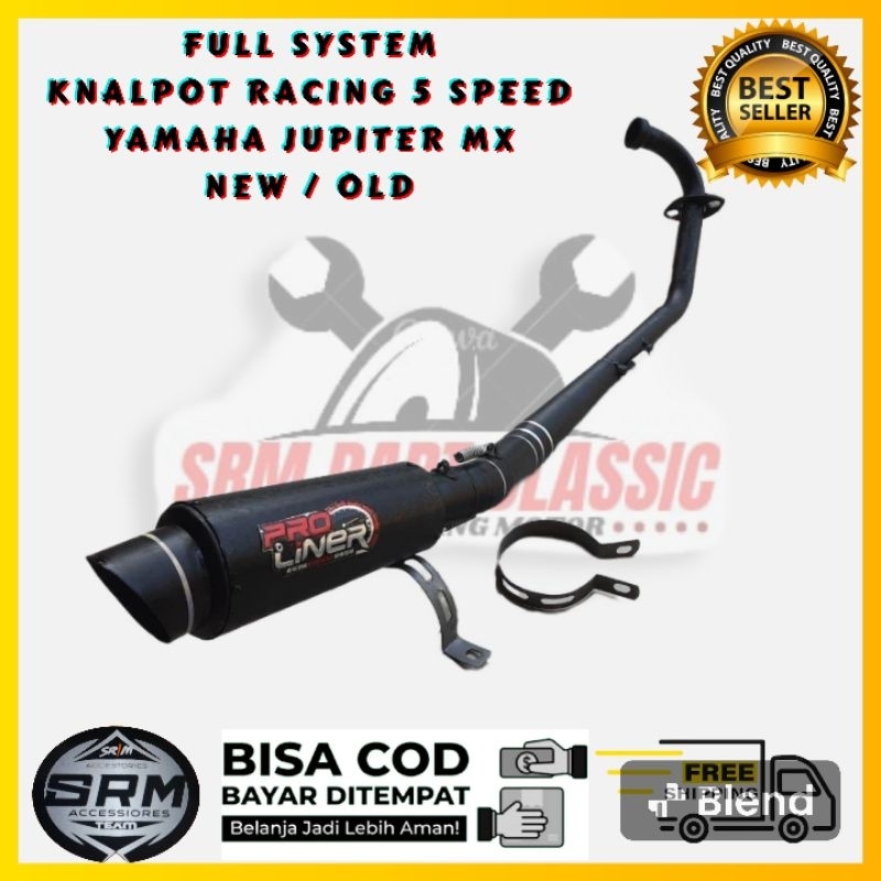 Knalpot Racing PROLINER Hitam Jupiter mx new jupiter mx old jupiter mx135