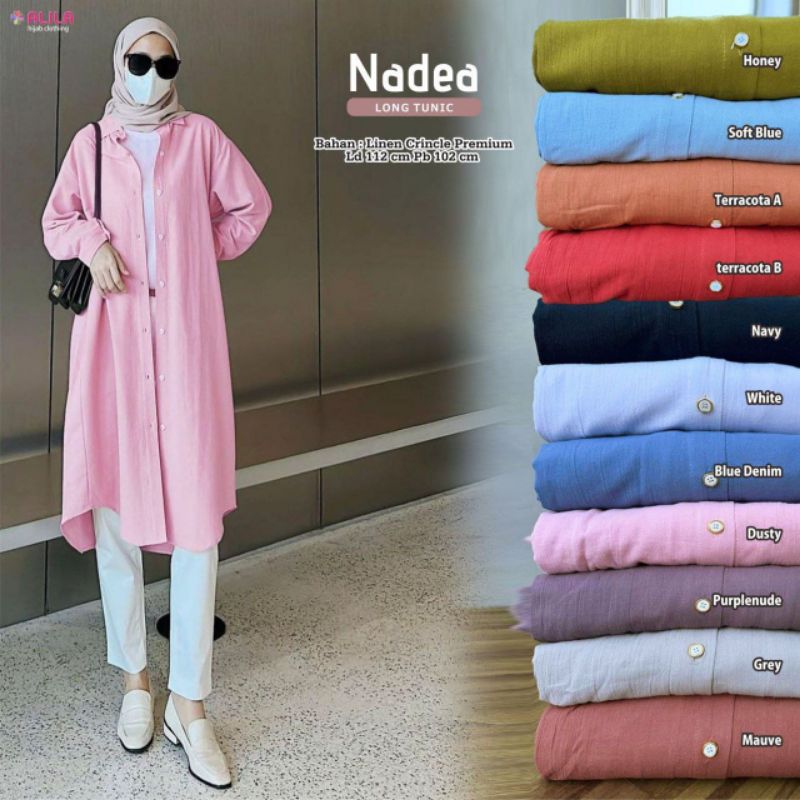Nadea Tunik,Bahan Linen Crinkle Premium