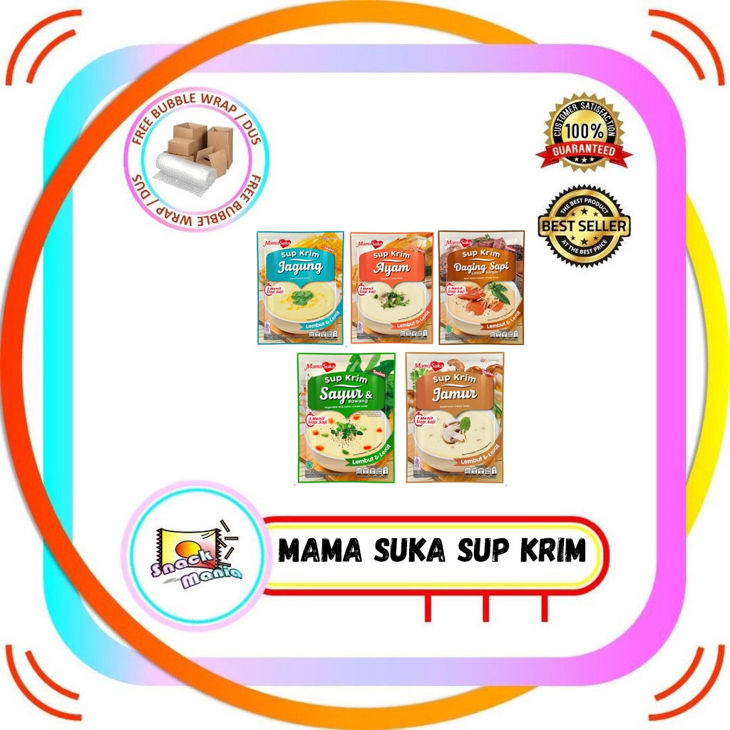 

Mamasuka Sup Krim Jagung | Ayam | Jamur ~ 55 gr Corn Chicken Cream Soup
