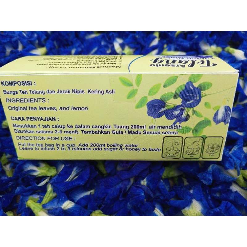 

teh telang + jeruk nipis