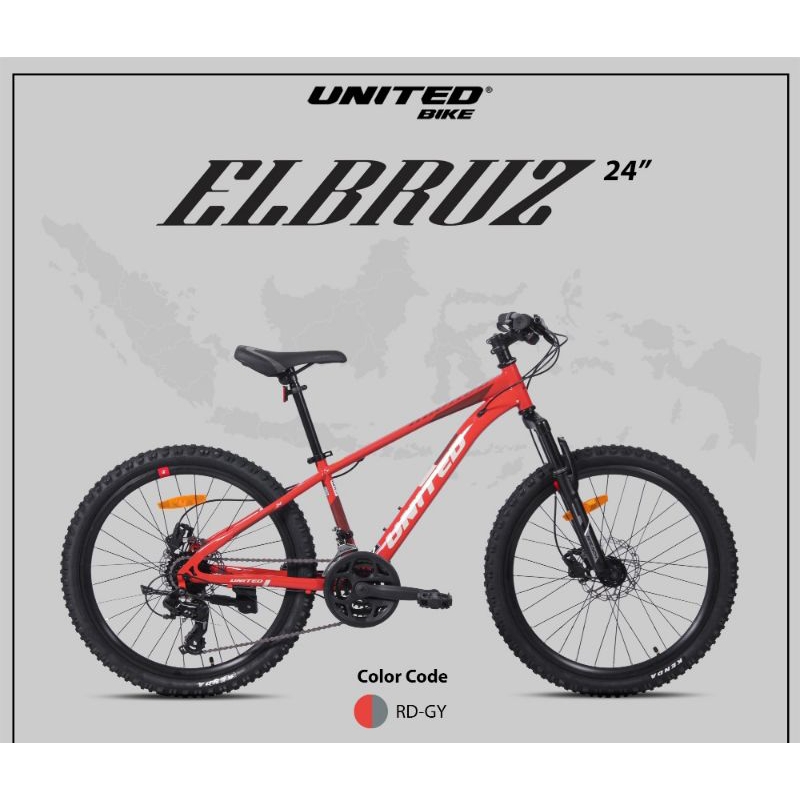 Sepeda Gunung Remaja United MTB 24 inch Elbruz