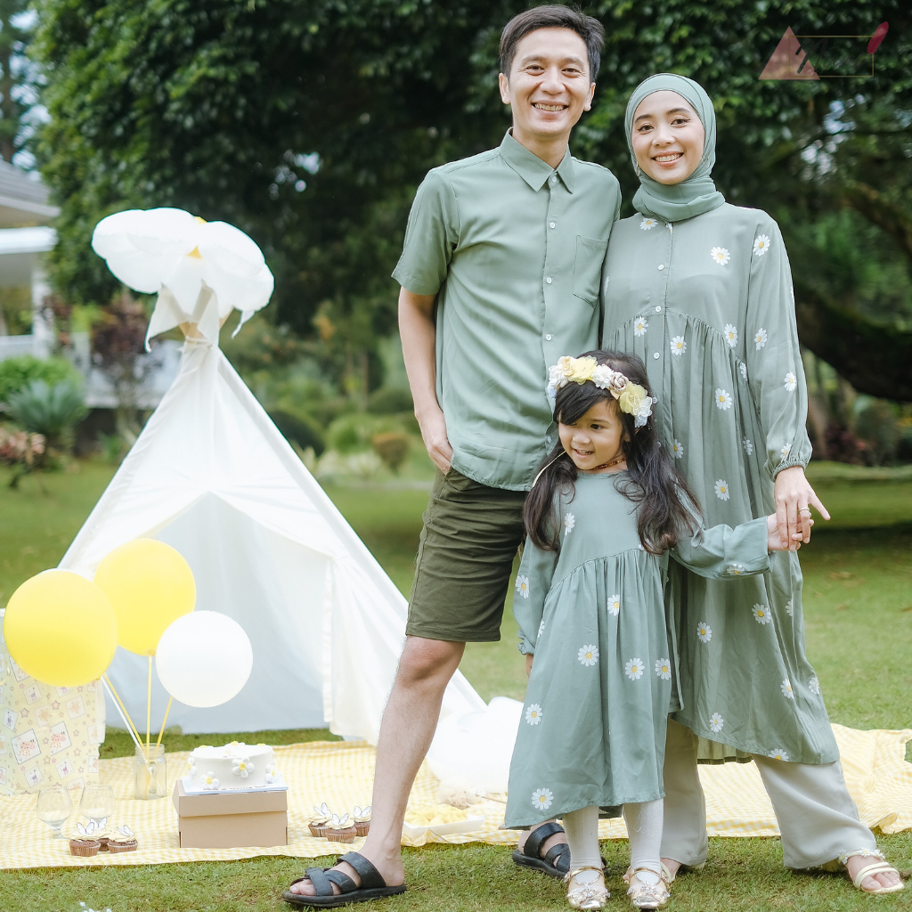 NURIARIYA | Baju Couple Keluarga Sarimbit | Midi Dress Rayon