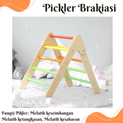 ( BISA COD ) PIKLER KAYU BRAKIASI TRIANGLE PANJATAN ANAK ANAK DARI KAYU / PIKLER KAYU / PIKLER BRAKI